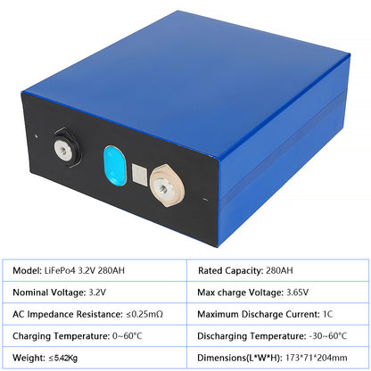 EU Stock & Free Shipping & Tax Free EVE 280AHK LiFePO4 Battery, Cycle Life More Than 8000 Times, EU Stock, Grade A, Suitable for DIY Solar