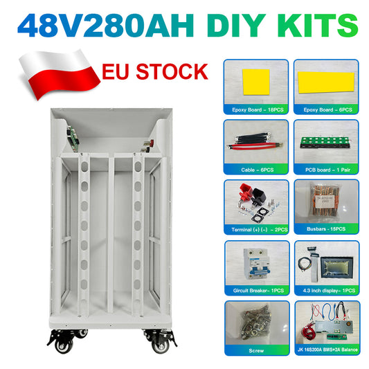 Kit de baterii LiFePO4 DIY 48V Model stivuit în stoc UE ​​BMS încorporat fără echilibru activ