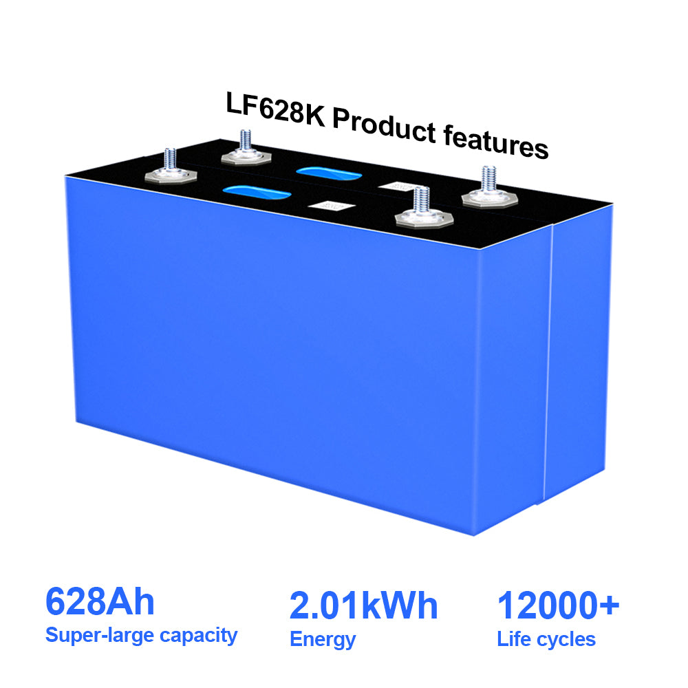 New EVE 628Ah MB56 3.2V 3.65V Prismatic Cell LifePO4 Battery Cells 8000cycle For 12V 48V Battery Pack Solar Home