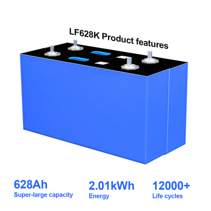 New EVE 628Ah MB56 3.2V 3.65V Prismatic Cell LifePO4 Battery Cells 8000cycle For 12V 48V Battery Pack Solar Home