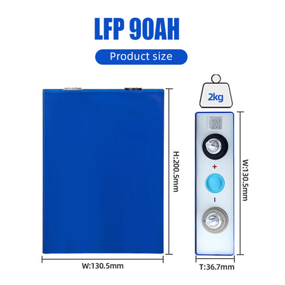 EVE 90Ah LiFePO4 Battery Grade A Over 5000 Cycles