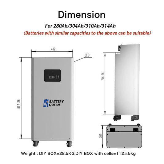 Kit de baterii DIY 48V LiFePO4 Model vertical BMS încorporat fără echilibru activ