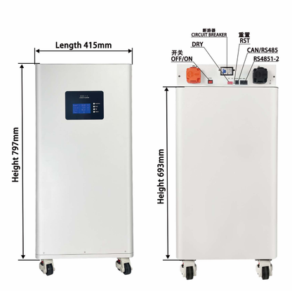 Pre-assembled 8000 Cycles 16kWh 51.2V 314AH LiFePO4 Solar Syestem Battery Pack CE certified ,Built-in BMS , air circuit breaker, fire extinguisher