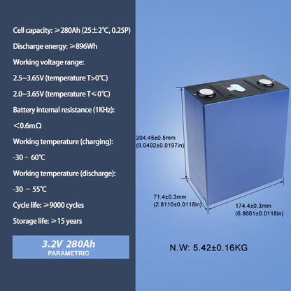 CALB 280AH LiFePO4 Battery In EU Stock Grade A Real MAX 300AH Capacity Brand New