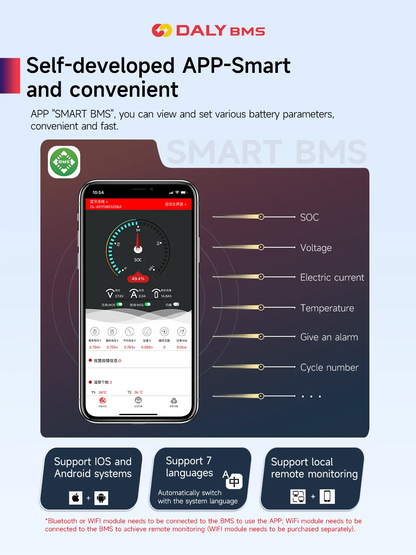 DALY 40A 60A 100A Smart BMS WITH NTC 3S to 24S  K Series