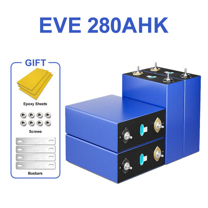 EU Stock & Free Shipping & Tax Free EVE 280AHK LiFePO4 Battery, Cycle Life More Than 8000 Times, EU Stock, Grade A, Suitable for DIY Solar