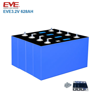 New EVE 628Ah MB56 3.2V 3.65V Prismatic Cell LifePO4 Battery Cells 8000cycle For 12V 48V Battery Pack Solar Home