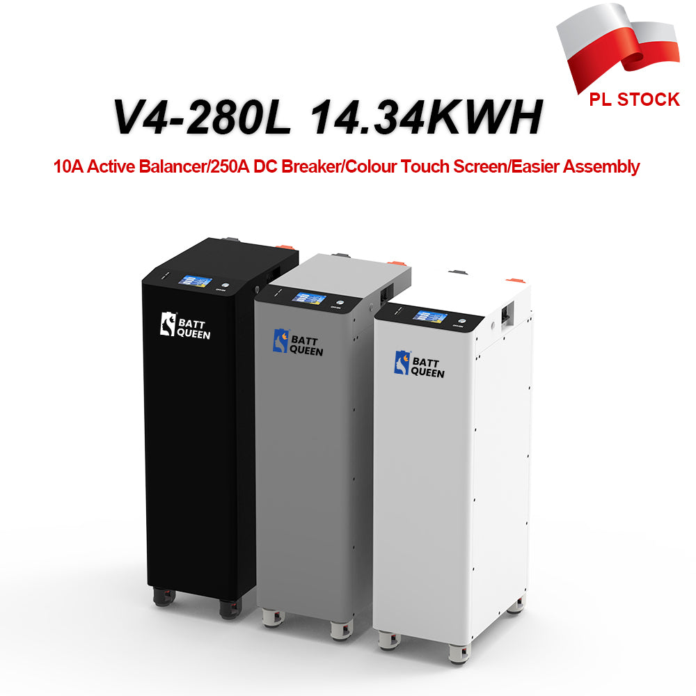 EU Stock & Free Shipping & Tax Free New Seplos V4 -48V 280Ah-320Ah LiFePO4 Battery Pack Kit  Built In BMS With Active Balancer